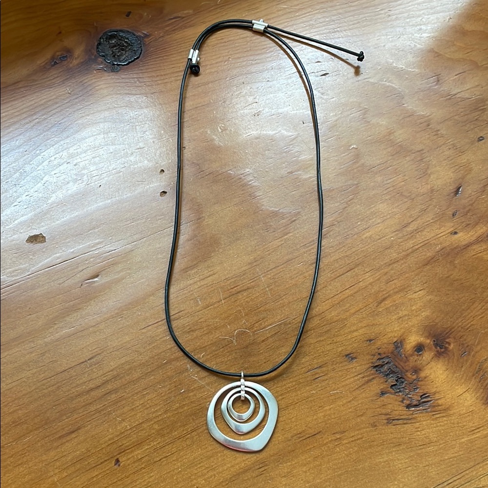Elegant Silver Pendant Necklace by Fossil